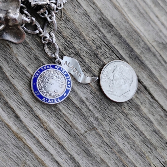 Vintage Alaska Sterling Silver State seal plus Alaska banner. - Picture 5 of 5